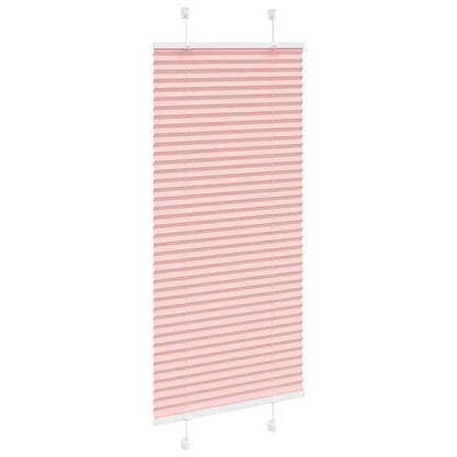 vidaXL Pleated Blind Pink 65x100 cm Fabric Width 64.4 cm Polyester