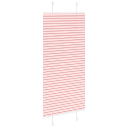 vidaXL Pleated Blind Pink 65x100 cm Fabric Width 64.4 cm Polyester