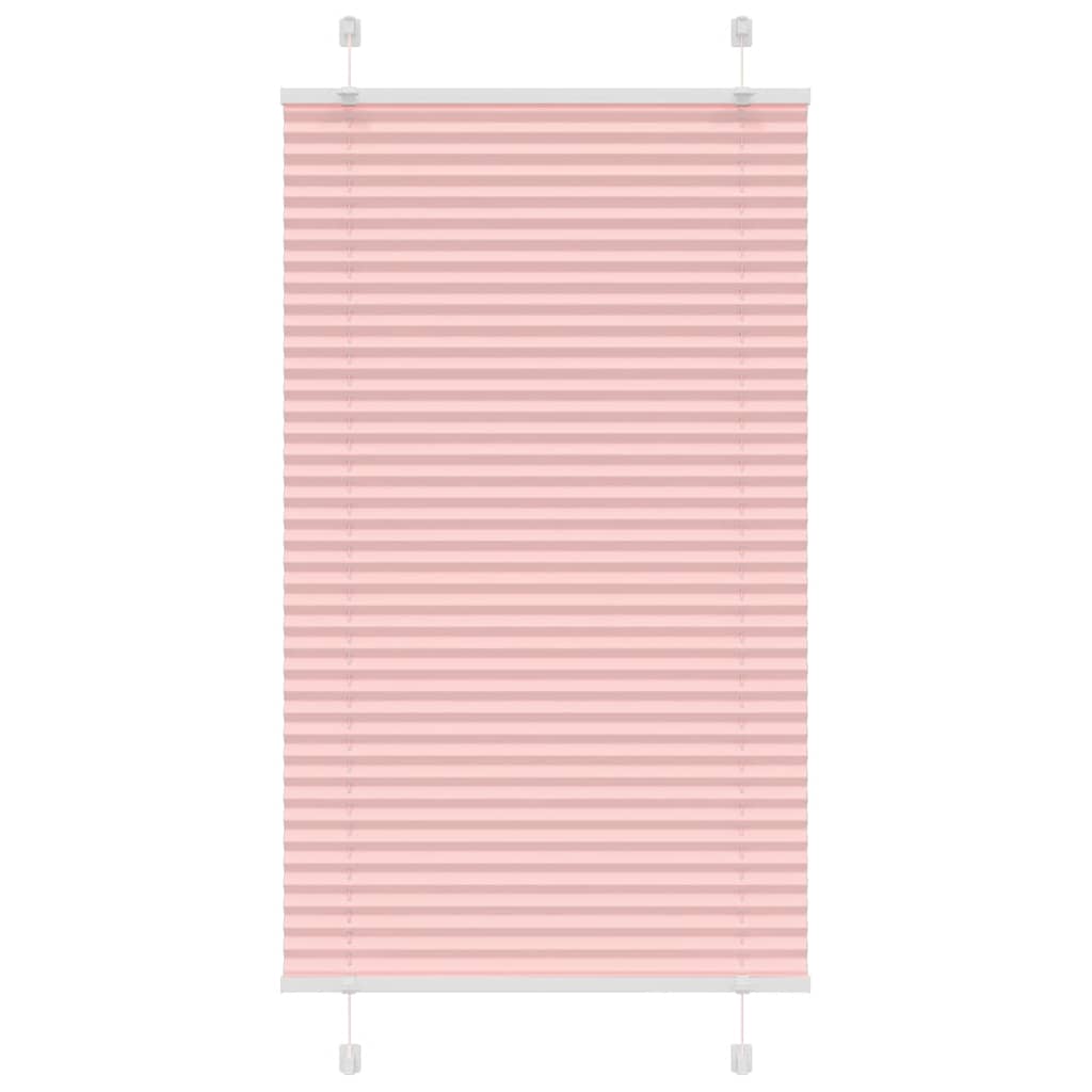 vidaXL Pleated Blind Pink 70x100 cm Fabric Width 69,4 cm Polyester