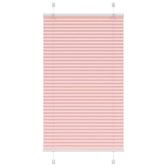 vidaXL Pleated Blind Pink 70x100 cm Fabric Width 69,4 cm Polyester