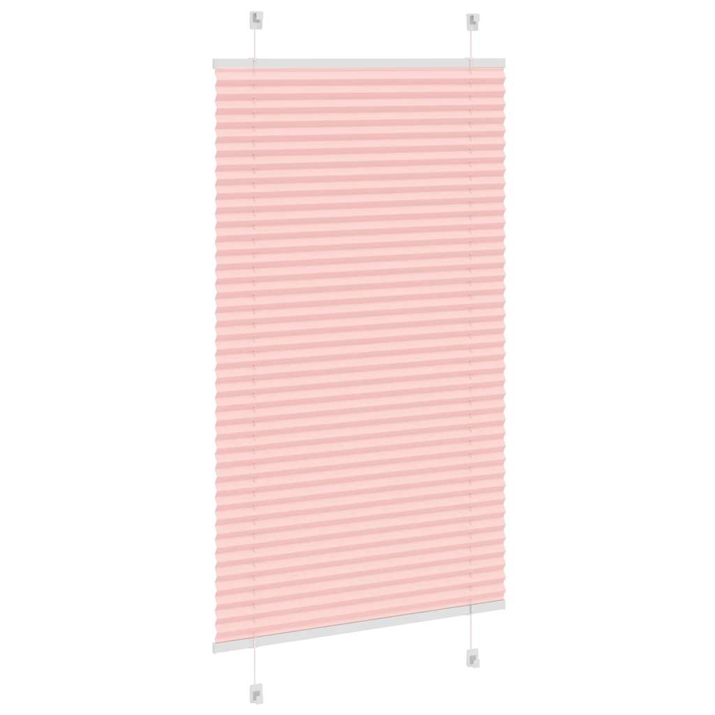 vidaXL Pleated Blind Pink 70x100 cm Fabric Width 69,4 cm Polyester