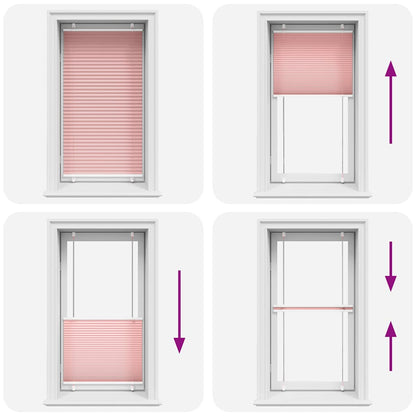 vidaXL Pleated Blind Pink 70x100 cm Fabric Width 69,4 cm Polyester