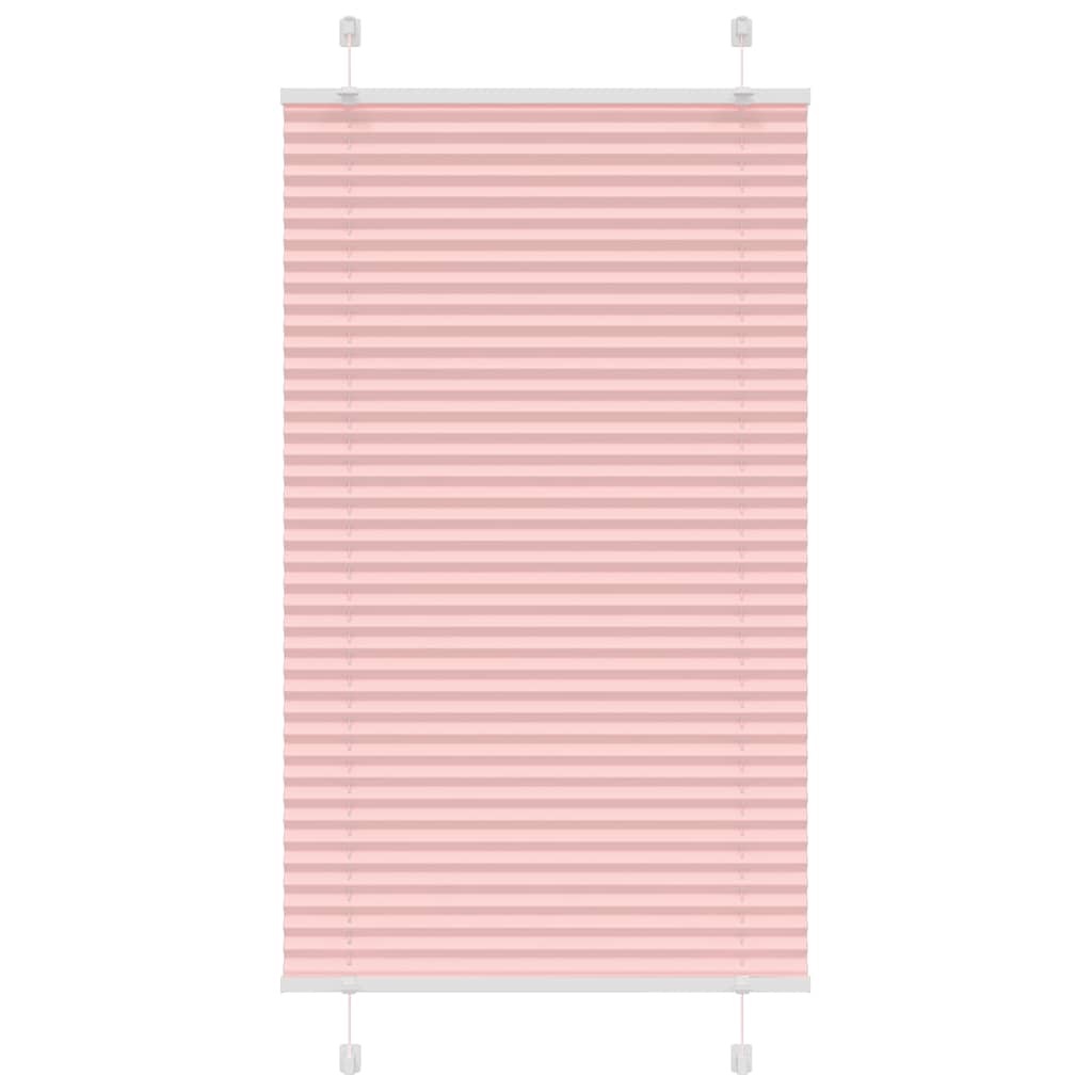 vidaXL Pleated Blind Pink 75x100 cm Fabric Width 74.4 cm Polyester