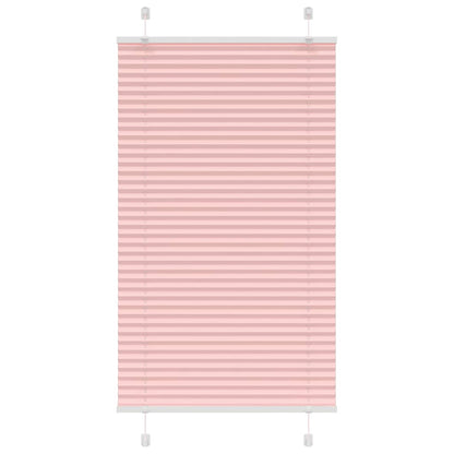 vidaXL Pleated Blind Pink 75x100 cm Fabric Width 74.4 cm Polyester