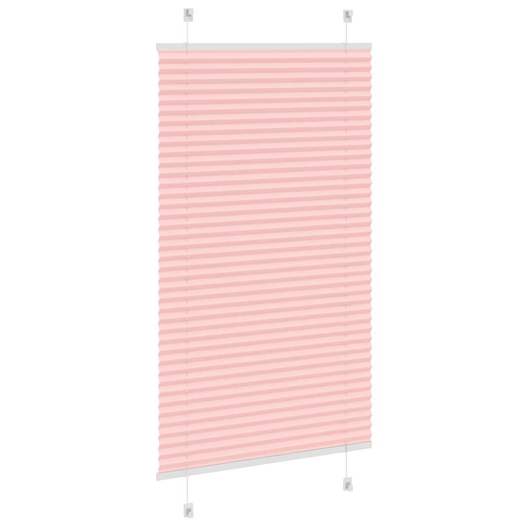 vidaXL Pleated Blind Pink 75x100 cm Fabric Width 74.4 cm Polyester