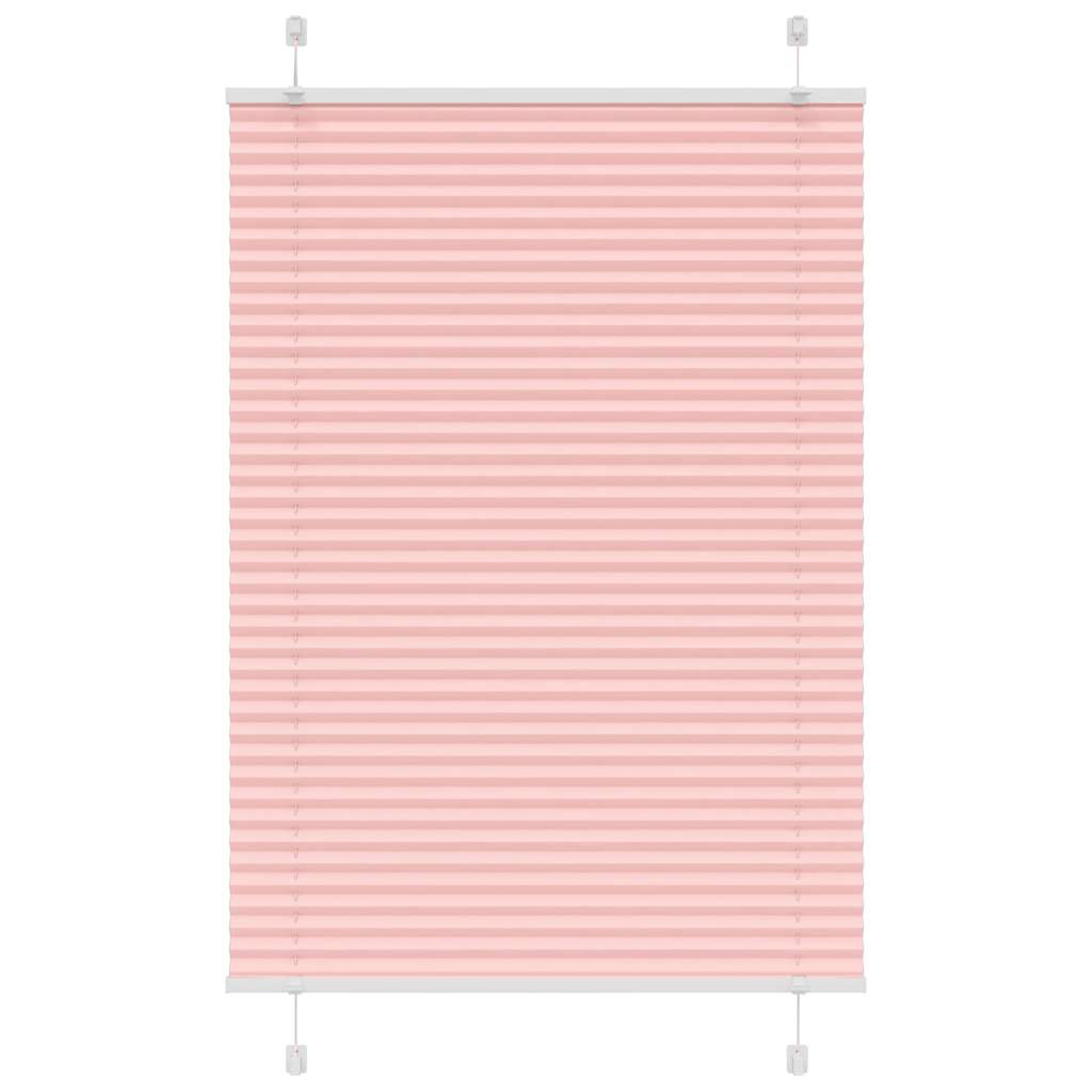 vidaXL Pleated Blind Pink 85x100 cm Fabric Width 84,4 cm Polyester