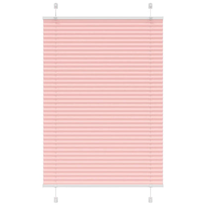 vidaXL Pleated Blind Pink 85x100 cm Fabric Width 84,4 cm Polyester