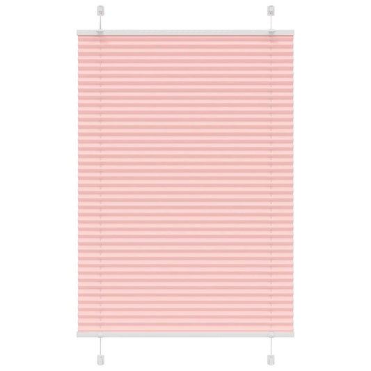 vidaXL Pleated Blind Pink 85x100 cm Fabric Width 84,4 cm Polyester