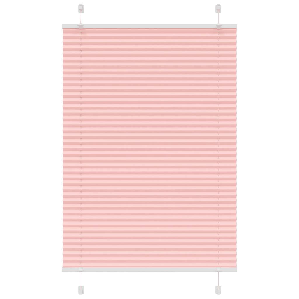vidaXL Pleated Blind Pink 90x100 cm Fabric Width 89.4 cm Polyester