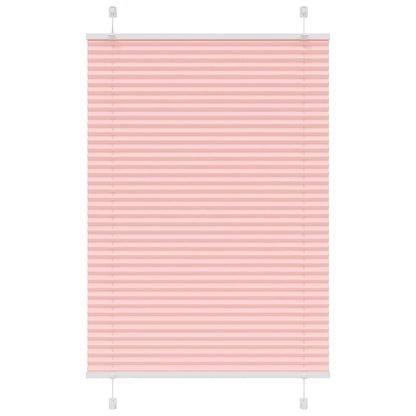 vidaXL Pleated Blind Pink 90x100 cm Fabric Width 89.4 cm Polyester