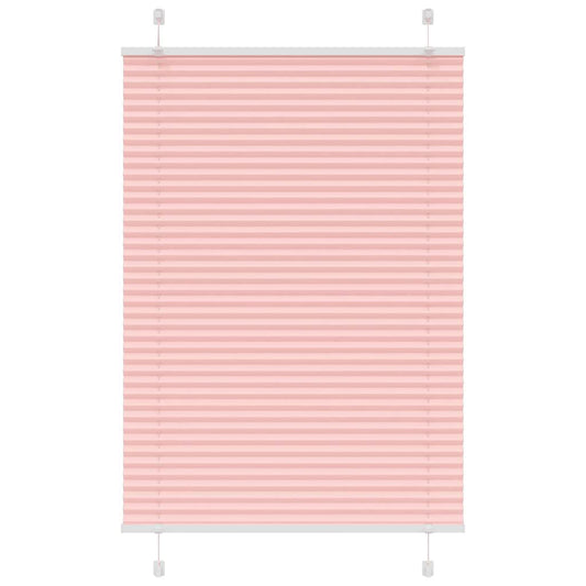 vidaXL Pleated Blind Pink 90x100 cm Fabric Width 89,4 cm Polyester