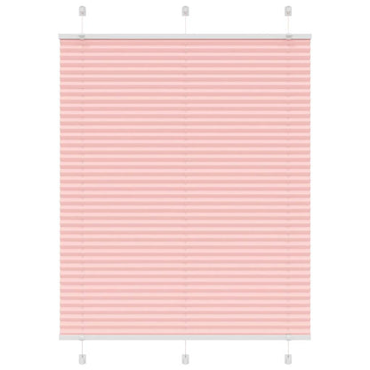 vidaXL Pleated Blind Pink 105x100 cm Fabric Width 104.4 cm Polyester
