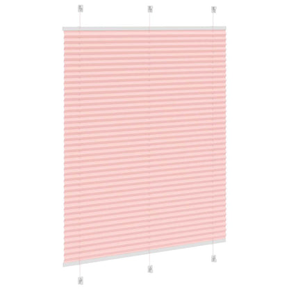 vidaXL Pleated Blind Pink 105x100 cm Fabric Width 104,4 cm Polyester