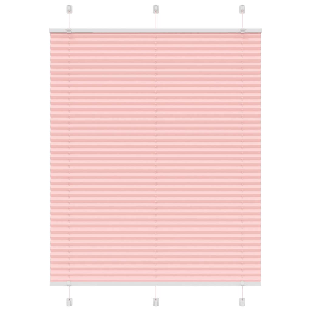 vidaXL Pleated Blind Pink 110x100 cm Fabric Width 109,4 cm Polyester