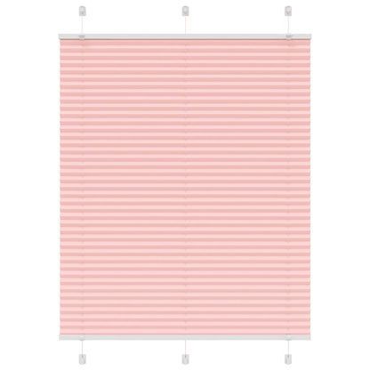 vidaXL Pleated Blind Pink 110x100 cm Fabric Width 109,4 cm Polyester