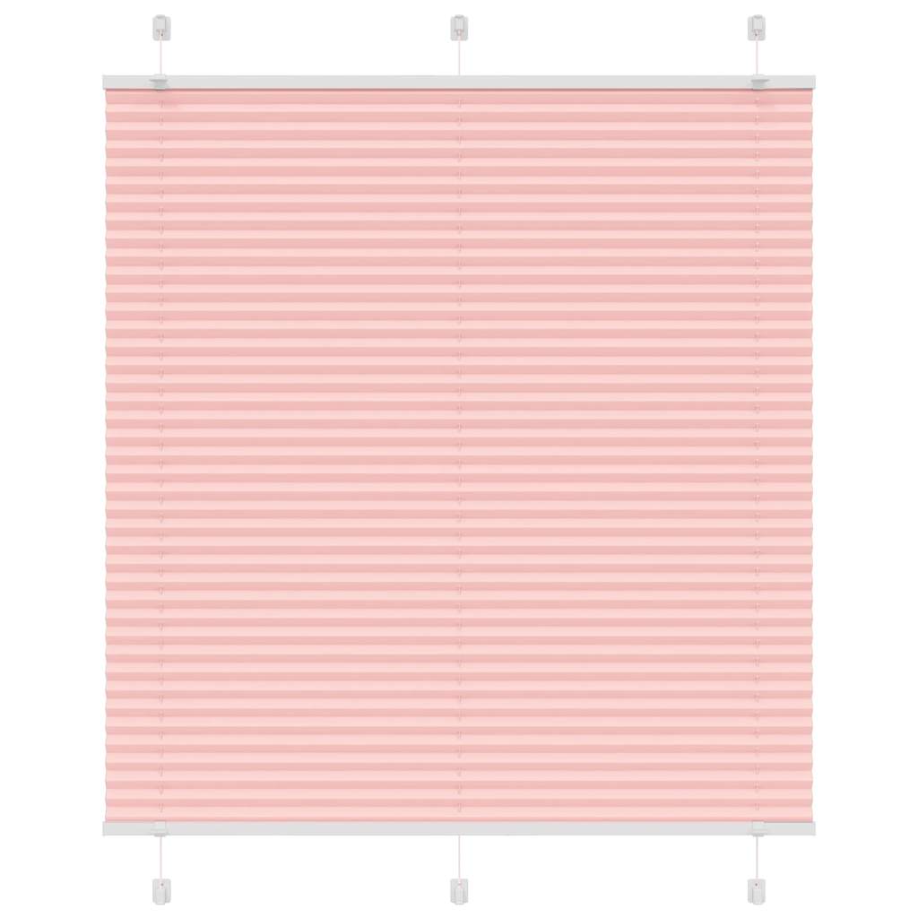 vidaXL Pleated Blind Pink 115x100 cm Fabric Width 114.4 cm Polyester
