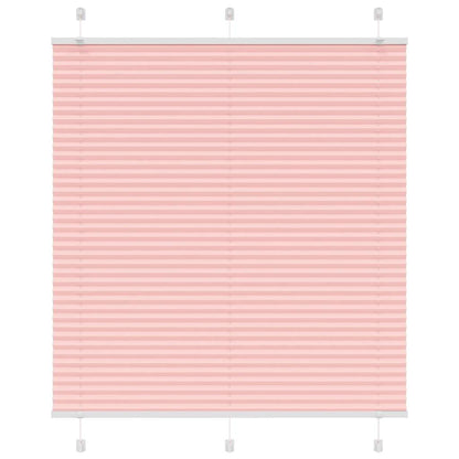 vidaXL Pleated Blind Pink 115x100 cm Fabric Width 114.4 cm Polyester