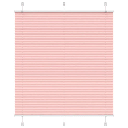 vidaXL Pleated Blind Pink 115x100 cm Fabric Width 114,4 cm Polyester