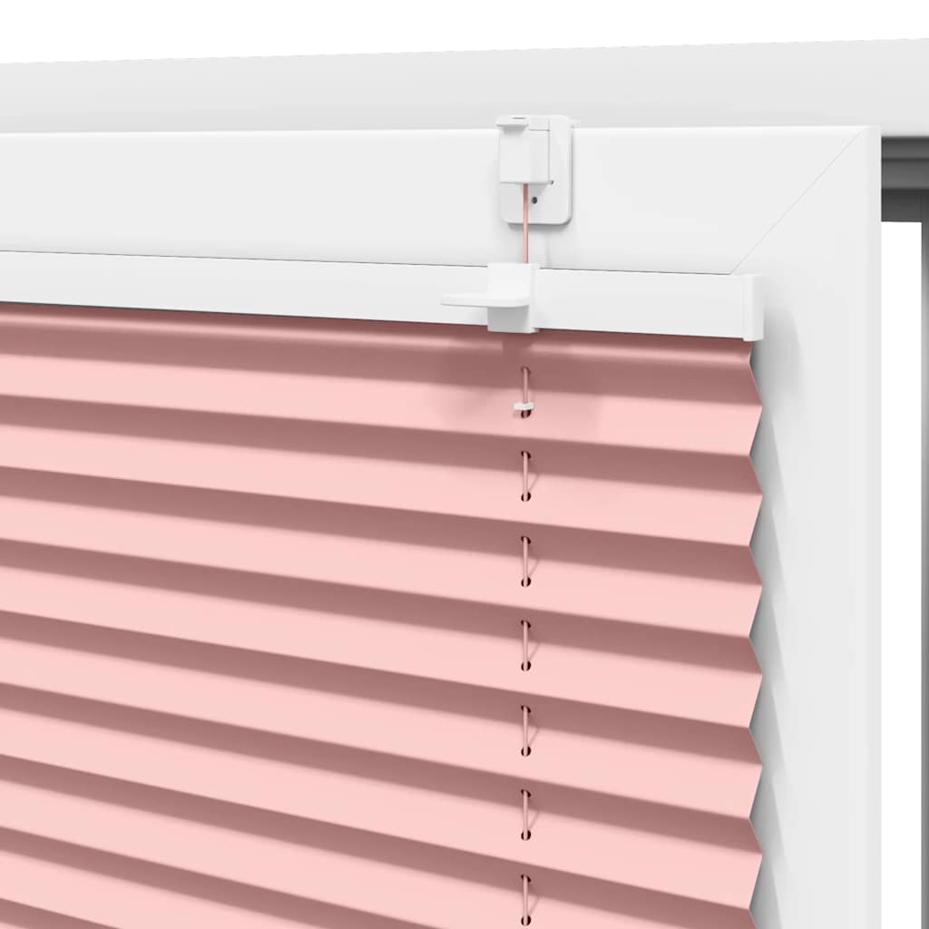 vidaXL Pleated Blind Pink 115x100 cm Fabric Width 114.4 cm Polyester