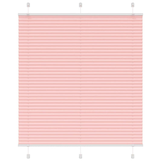 vidaXL Pleated Blind Pink 120x100 cm Fabric Width 119,4 cm Polyester