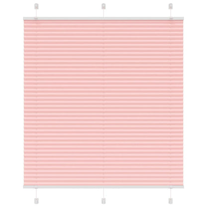 vidaXL Pleated Blind Pink 120x100 cm Fabric Width 119.4 cm Polyester
