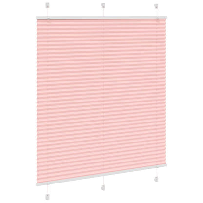 vidaXL Pleated Blind Pink 120x100 cm Fabric Width 119,4 cm Polyester