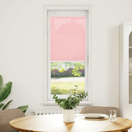 vidaXL Pleated Blind Pink 40x150 cm Fabric Width 39,4 cm Polyester