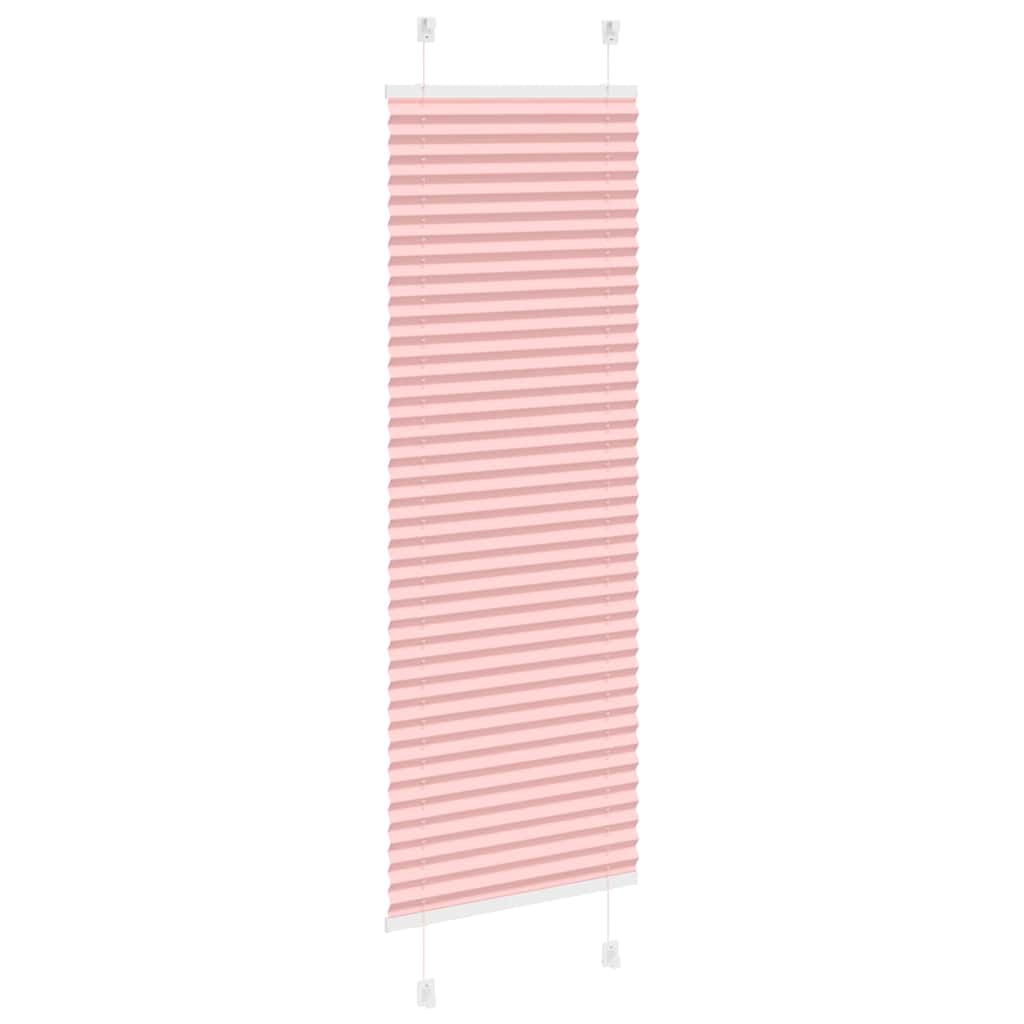 vidaXL Pleated Blind Pink 40x150 cm Fabric Width 39,4 cm Polyester