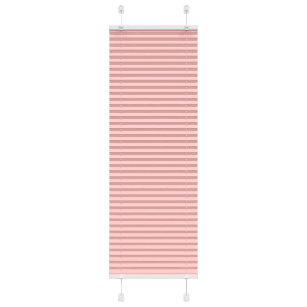 vidaXL Pleated Blind Pink 45x150 cm Fabric Width 44.4 cm Polyester