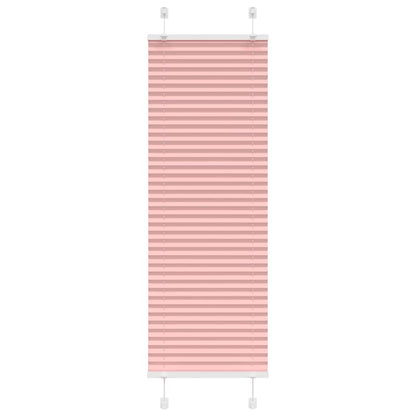 vidaXL Pleated Blind Pink 45x150 cm Fabric Width 44.4 cm Polyester