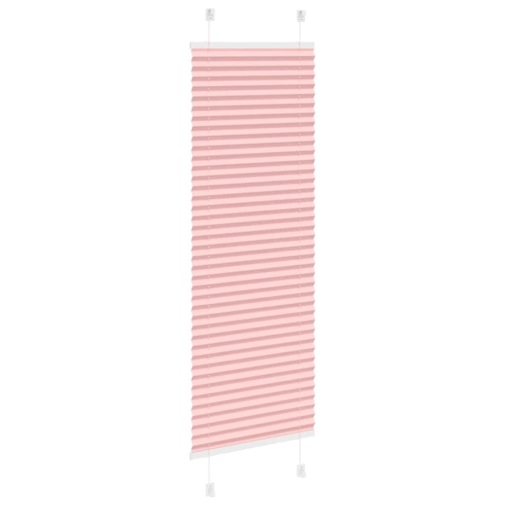 vidaXL Pleated Blind Pink 45x150 cm Fabric Width 44.4 cm Polyester