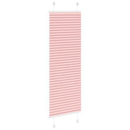 vidaXL Pleated Blind Pink 45x150 cm Fabric Width 44.4 cm Polyester