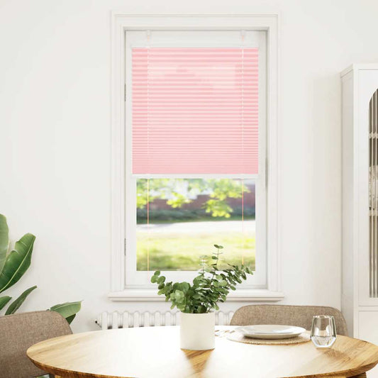 vidaXL Pleated Blind Pink 55x150 cm Fabric Width 54,4 cm Polyester