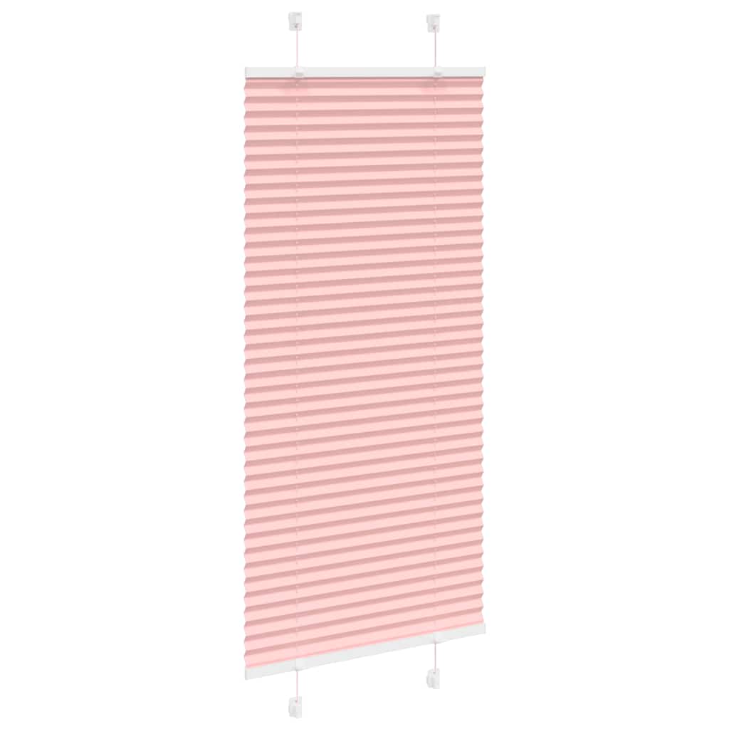 vidaXL Pleated Blind Pink 55x150 cm Fabric Width 54,4 cm Polyester