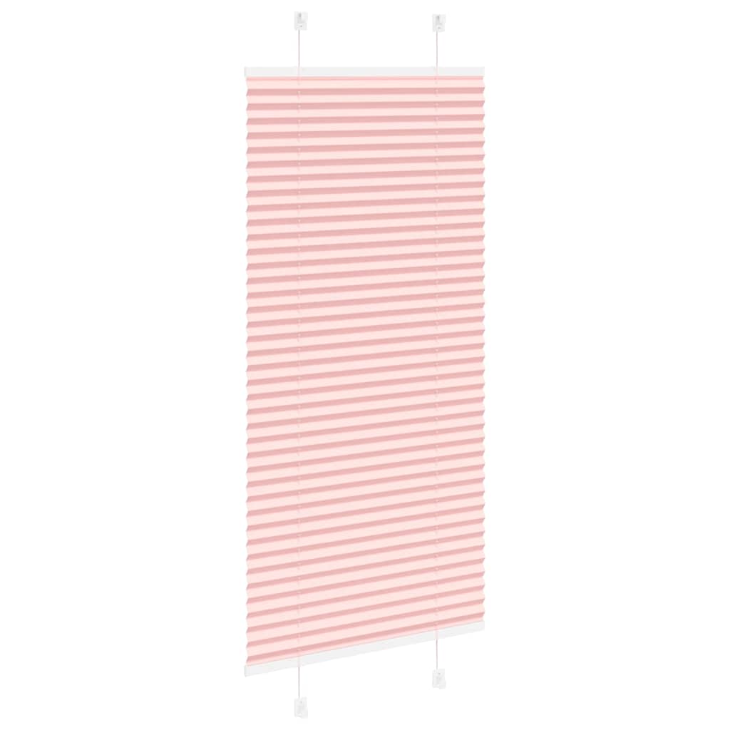 vidaXL Pleated Blind Pink 55x150 cm Fabric Width 54,4 cm Polyester