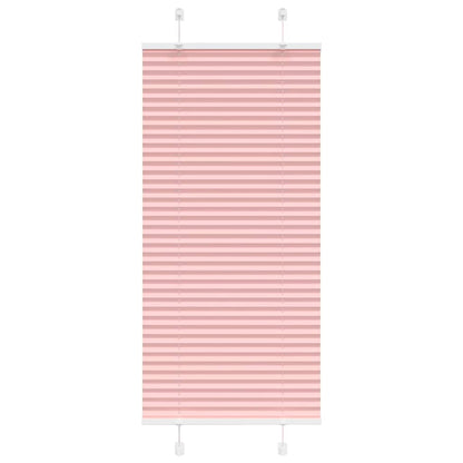 vidaXL Pleated Blind Pink 65x150 cm Fabric Width 64.4 cm Polyester