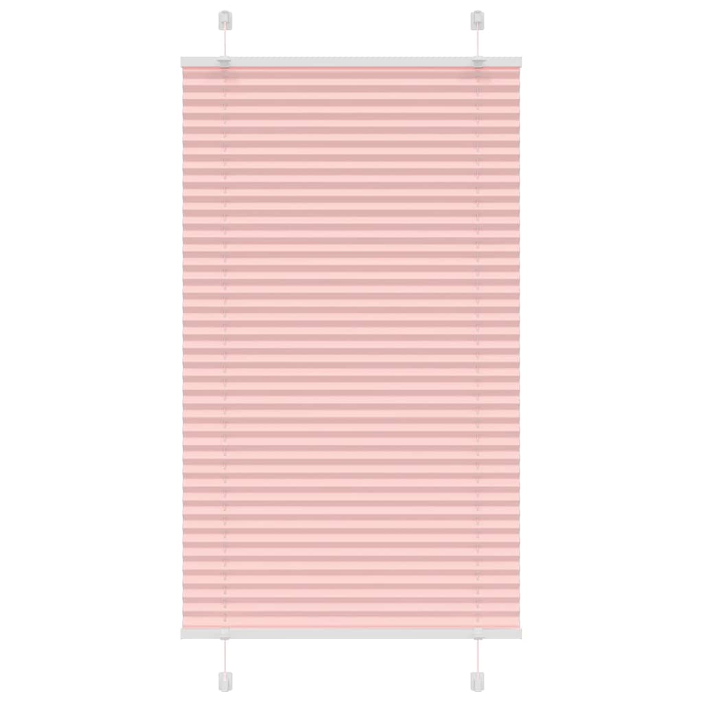 vidaXL Pleated Blind Pink 75x150 cm Fabric Width 74,4 cm Polyester