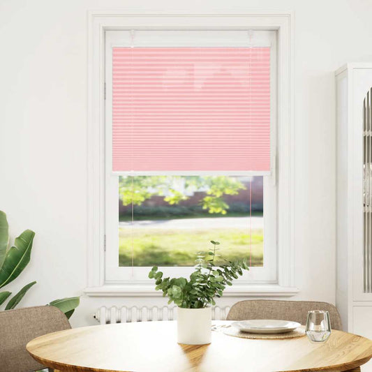 vidaXL Pleated Blind Pink 80x150 cm Fabric Width 79,4 cm Polyester