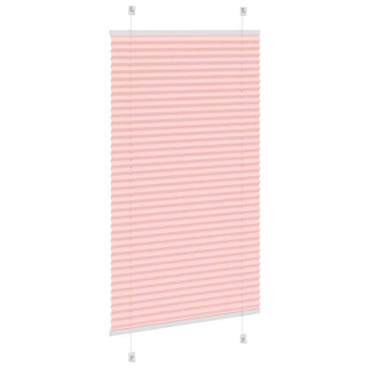 vidaXL Pleated Blind Pink 80x150 cm Fabric Width 79,4 cm Polyester