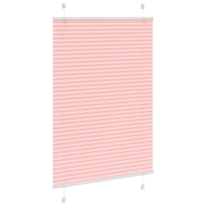 vidaXL Pleated Blind Pink 85x150 cm Fabric Width 84,4 cm Polyester