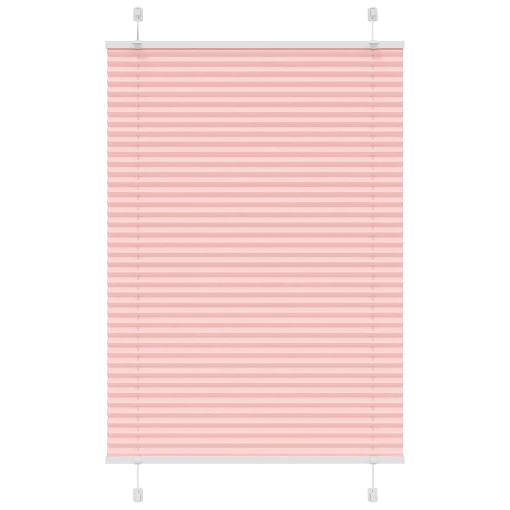 vidaXL Pleated Blind Pink 90x150 cm Fabric Width 89.4 cm Polyester