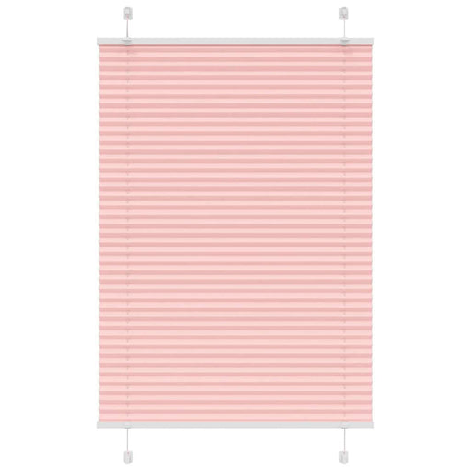 vidaXL Pleated Blind Pink 90x150 cm Fabric Width 89,4 cm Polyester