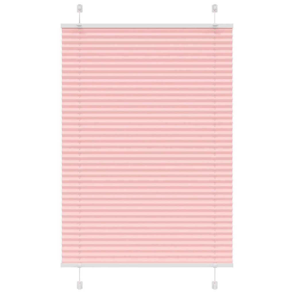 vidaXL Pleated Blind Pink 95x150 cm Fabric Width 94,4 cm Polyester