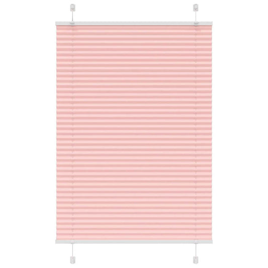 vidaXL Pleated Blind Pink 95x150 cm Fabric Width 94,4 cm Polyester