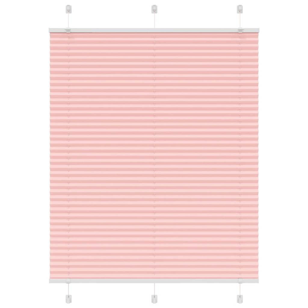 vidaXL Pleated Blind Pink 105x150 cm Fabric Width 104.4 cm Polyester
