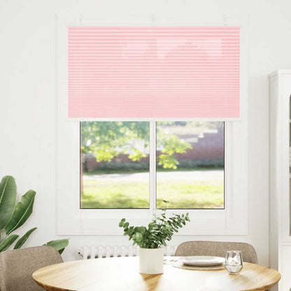 vidaXL Pleated Blind Pink 105x150 cm Fabric Width 104.4 cm Polyester