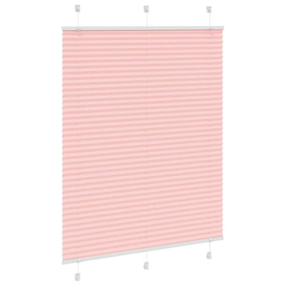 vidaXL Pleated Blind Pink 105x150 cm Fabric Width 104,4 cm Polyester