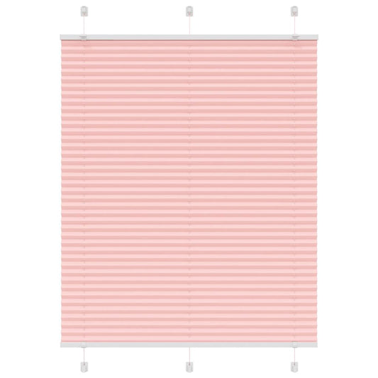 vidaXL Pleated Blind Pink 110x150 cm Fabric Width 109,4 cm Polyester