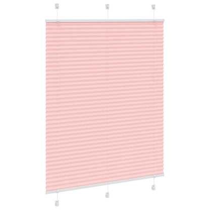 vidaXL Pleated Blind Pink 110x150 cm Fabric Width 109,4 cm Polyester