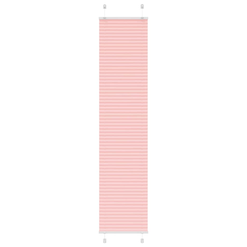 vidaXL Pleated Blind Pink 45x200 cm Fabric Width 44.4 cm Polyester